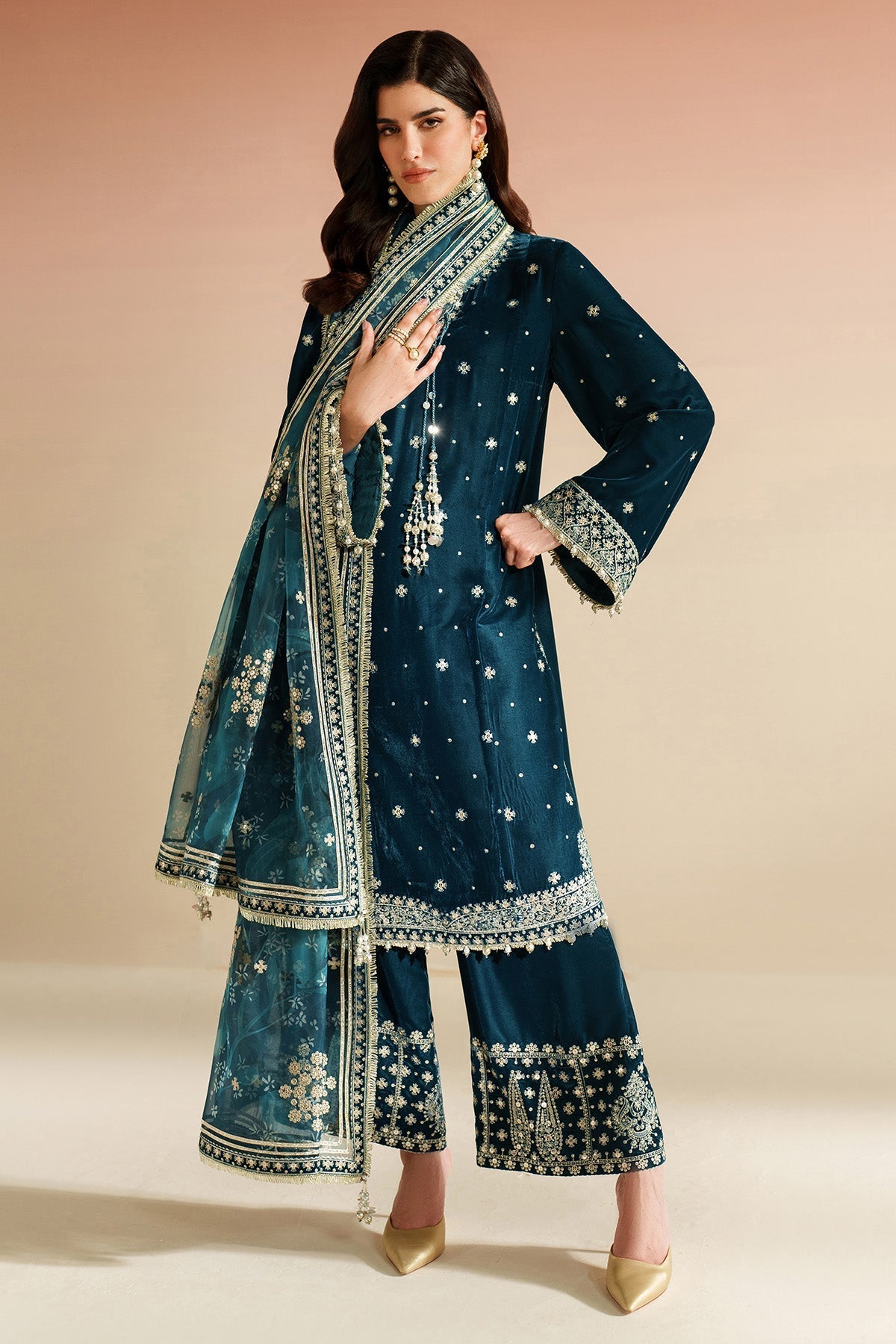 Mairaz Embroidered Velvet Suit — VVF D-2