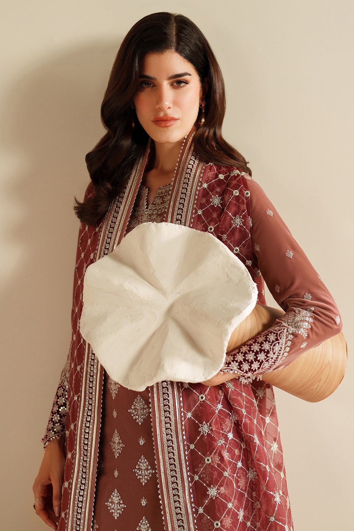 Jazmin VVF D-3 style — Mairaz embroidered velvet three-piece suit reference, view 3 of 12