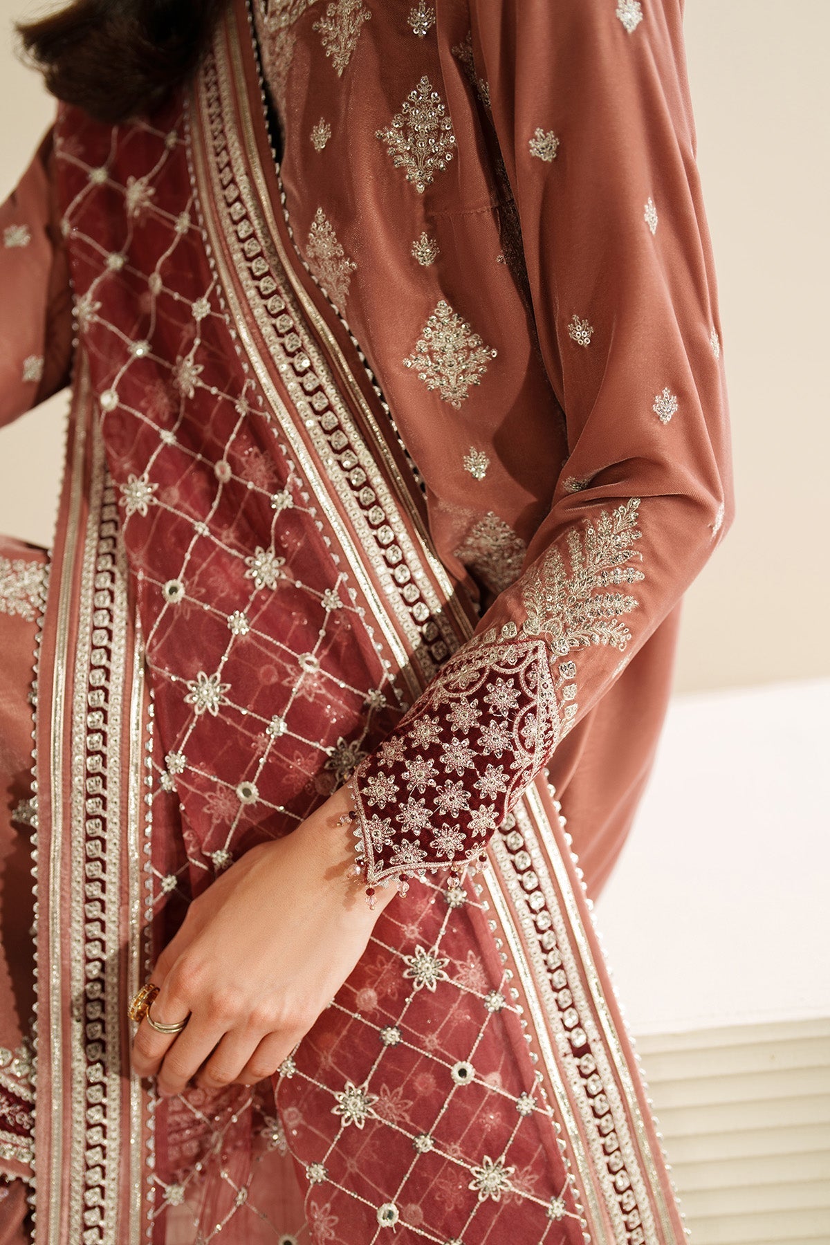Jazmin VVF D-3 style — Mairaz embroidered velvet three-piece suit reference, view 4 of 12
