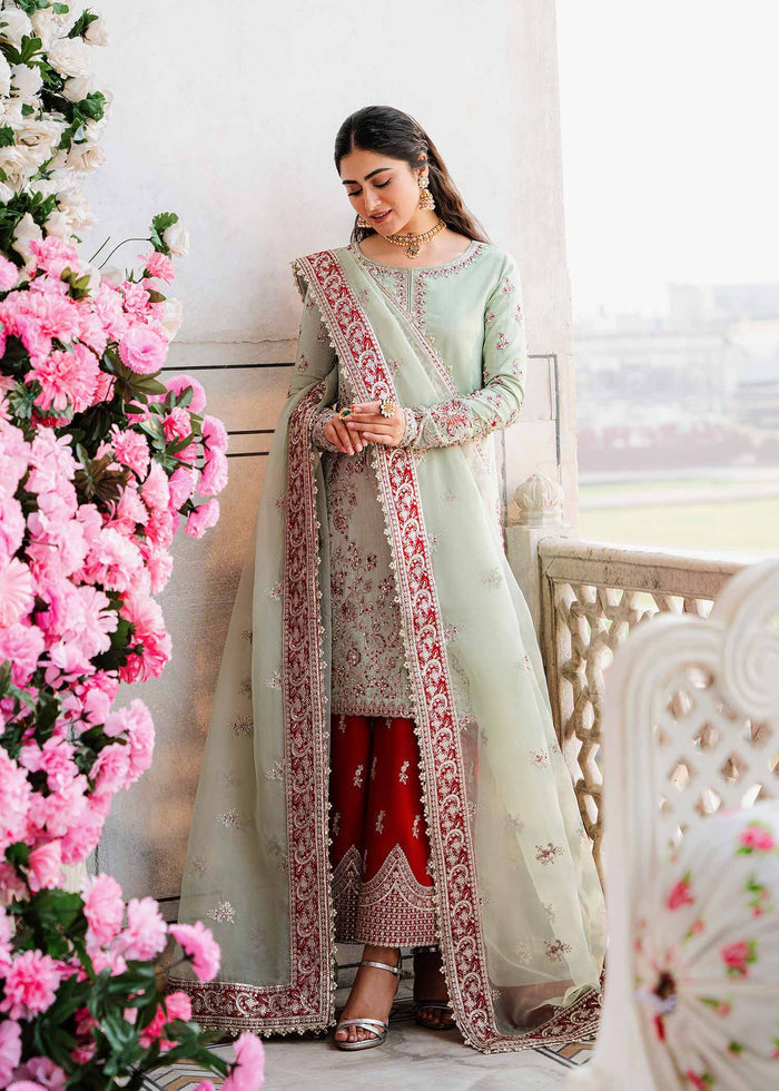 Akbar Aslam Zari U-1505 Style — Mairaz Three-Piece Suit