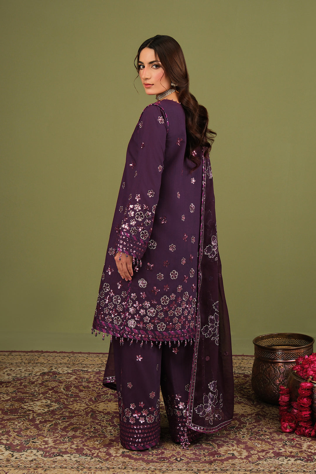 Alizeh AF-RS-09-Mulbery Style — Mairaz Three-Piece Suit
