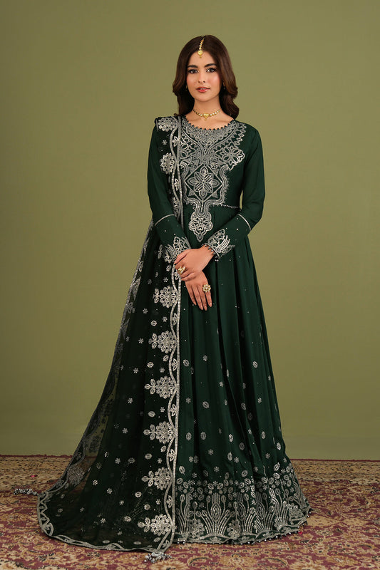 Alizeh AF-RS-14-Alice Style — Mairaz Bottle Green Three-Piece Suit