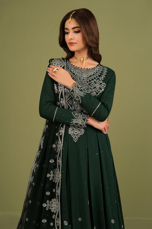 Alizeh AF-RS-14-Alice Style — Mairaz Bottle Green Three-Piece Suit