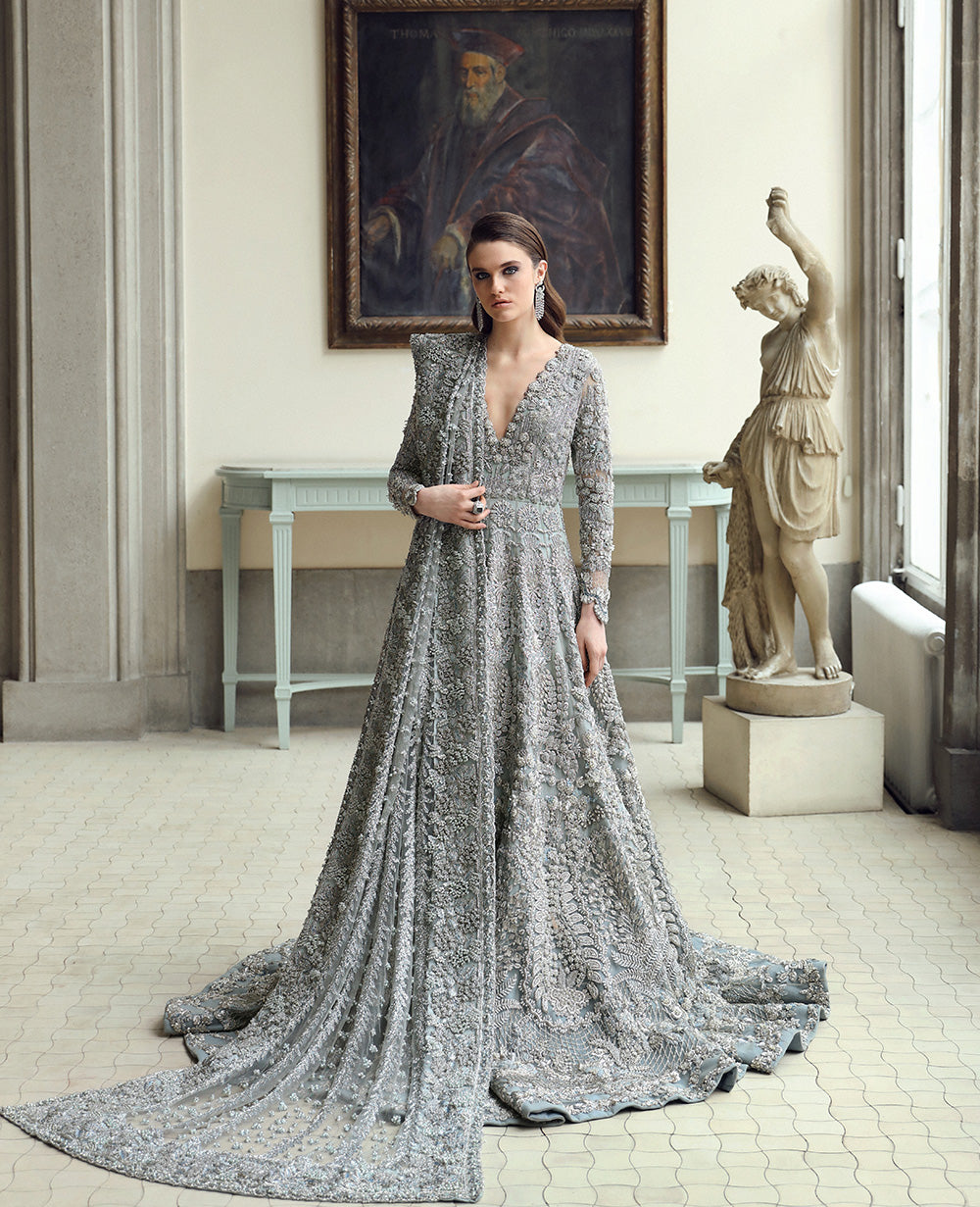 Republic Novella E-66 style — Mairaz silver grey gown reference, view 3 of 6