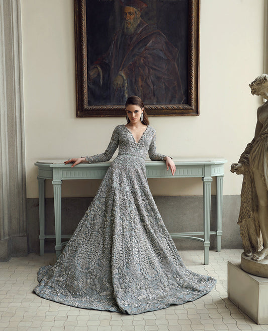 Republic Novella E-66 style — Mairaz silver grey gown reference, view 2 of 6