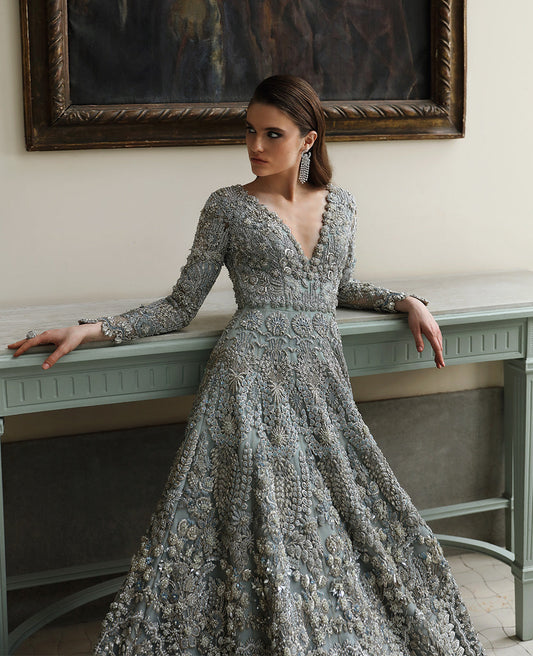 Republic Novella E-66 style — Mairaz silver grey gown reference, view 1 of 6