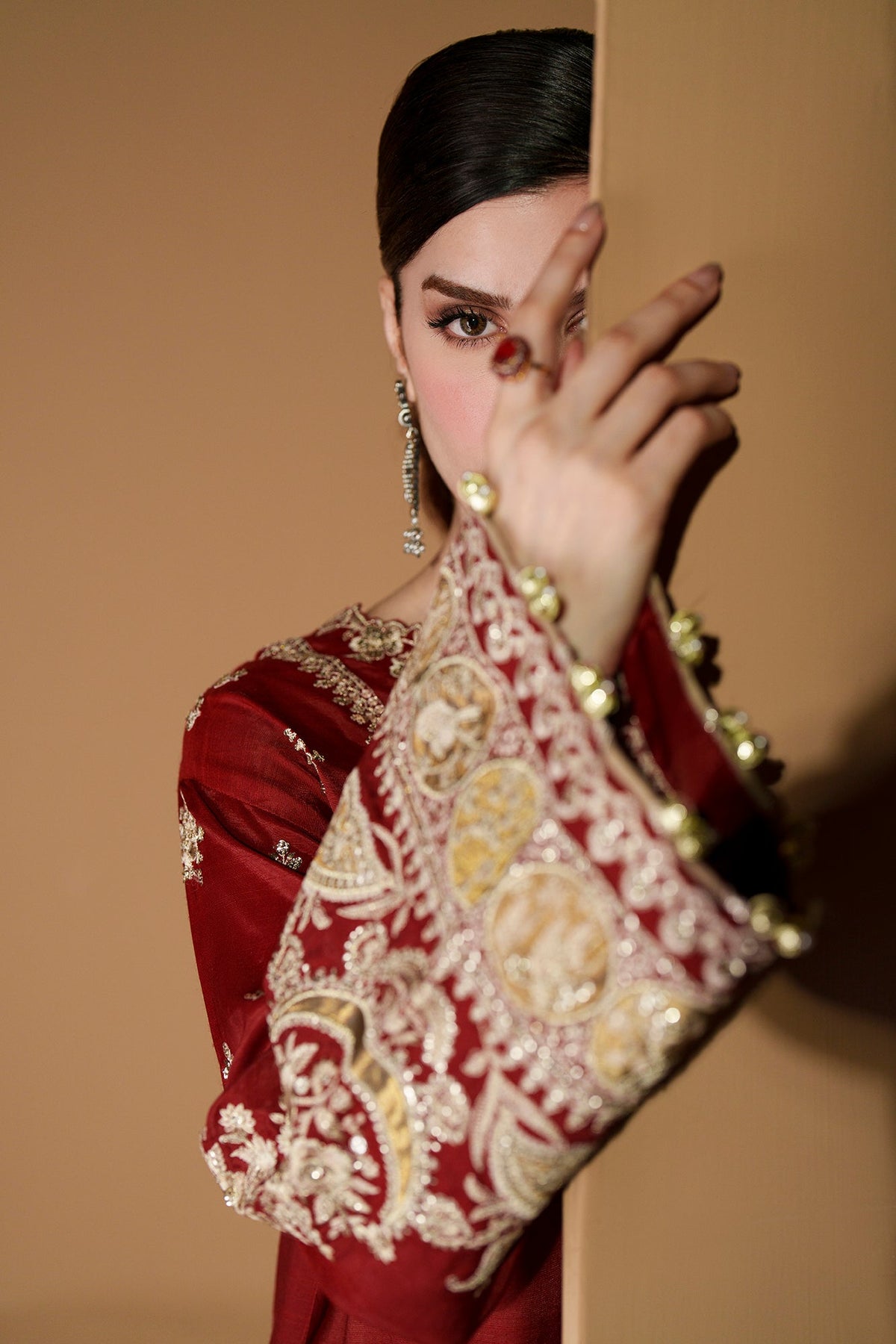 Ethnc – Grape Wine Embroidered Suit Style — Mairaz reproduction, product view 1 of 9