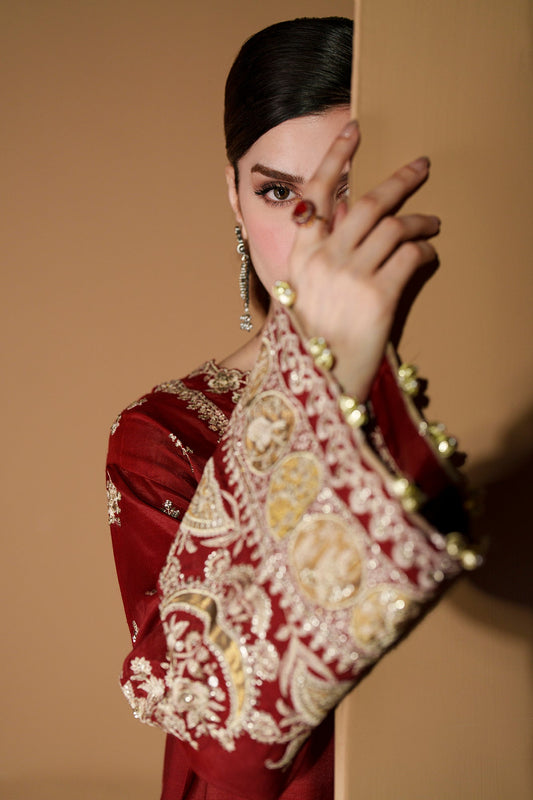 Ethnc – Grape Wine Embroidered Suit Style — Mairaz reproduction, product view 1 of 9