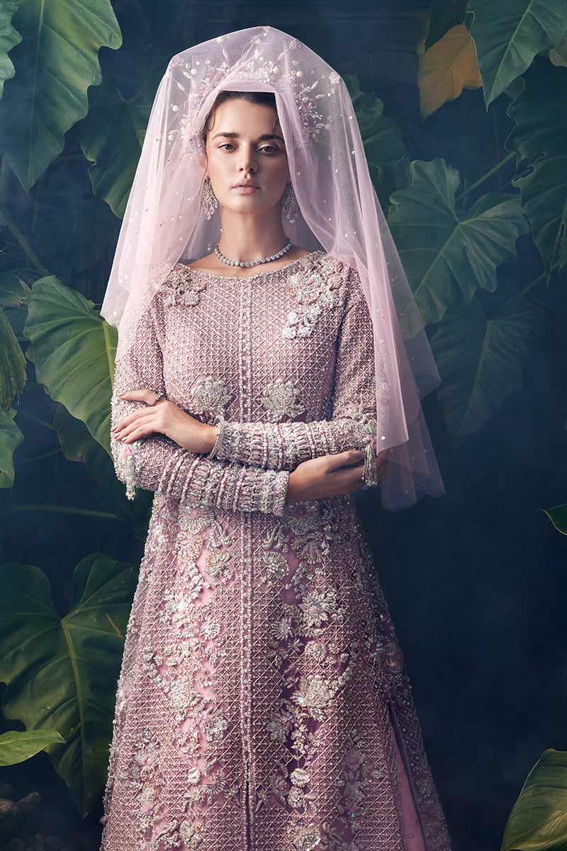 Mushq Zarim Style AC-59 Pakistani wedding outfit detail by MAIRAZ