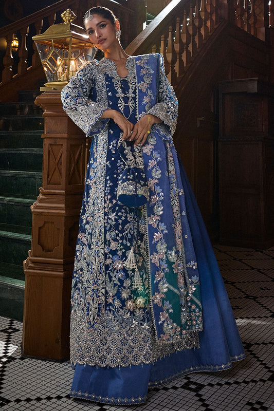 Soraya Elise Style blue net wedding formal front view