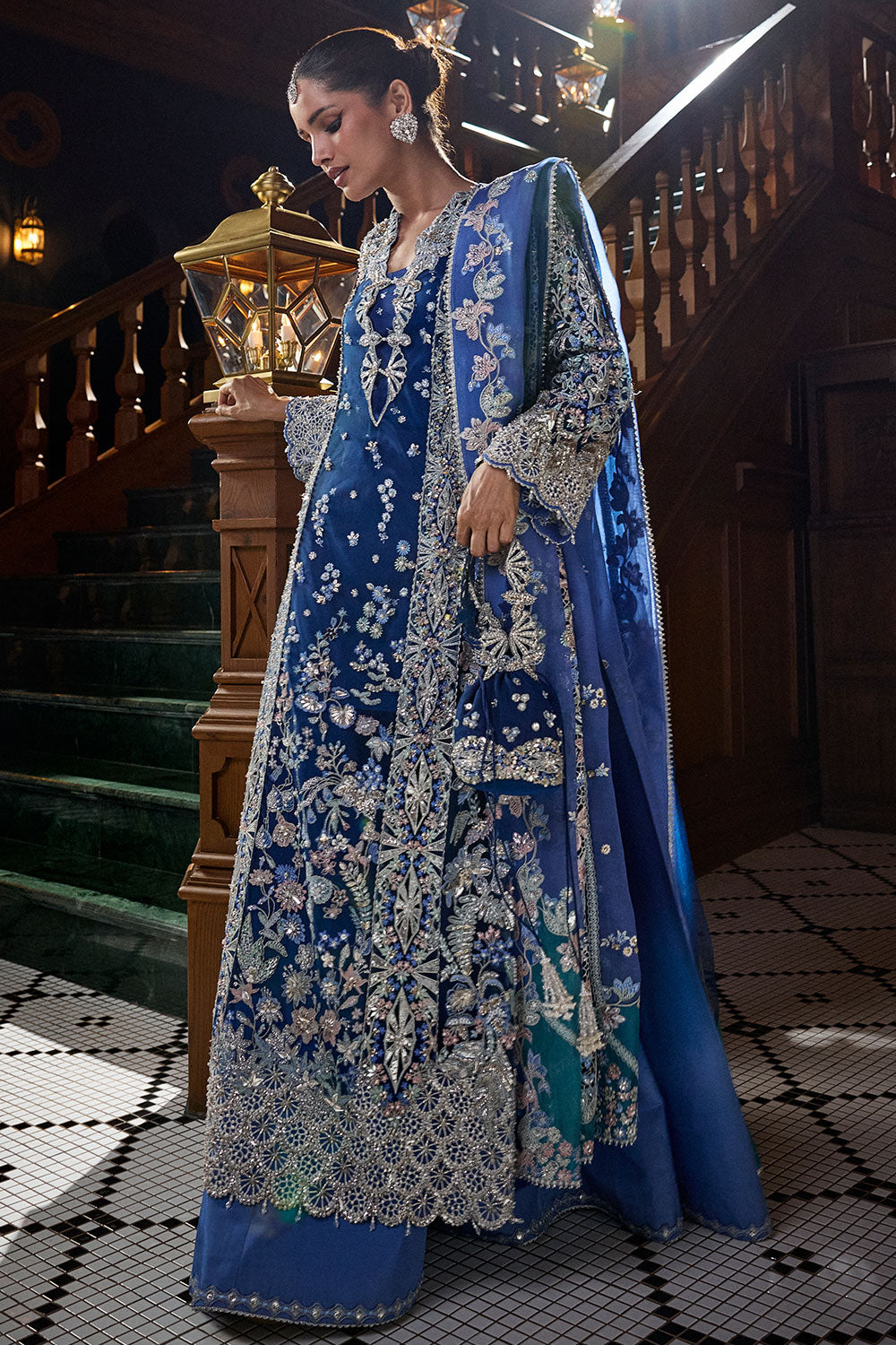 Soraya Elise Style blue net wedding formal view 5