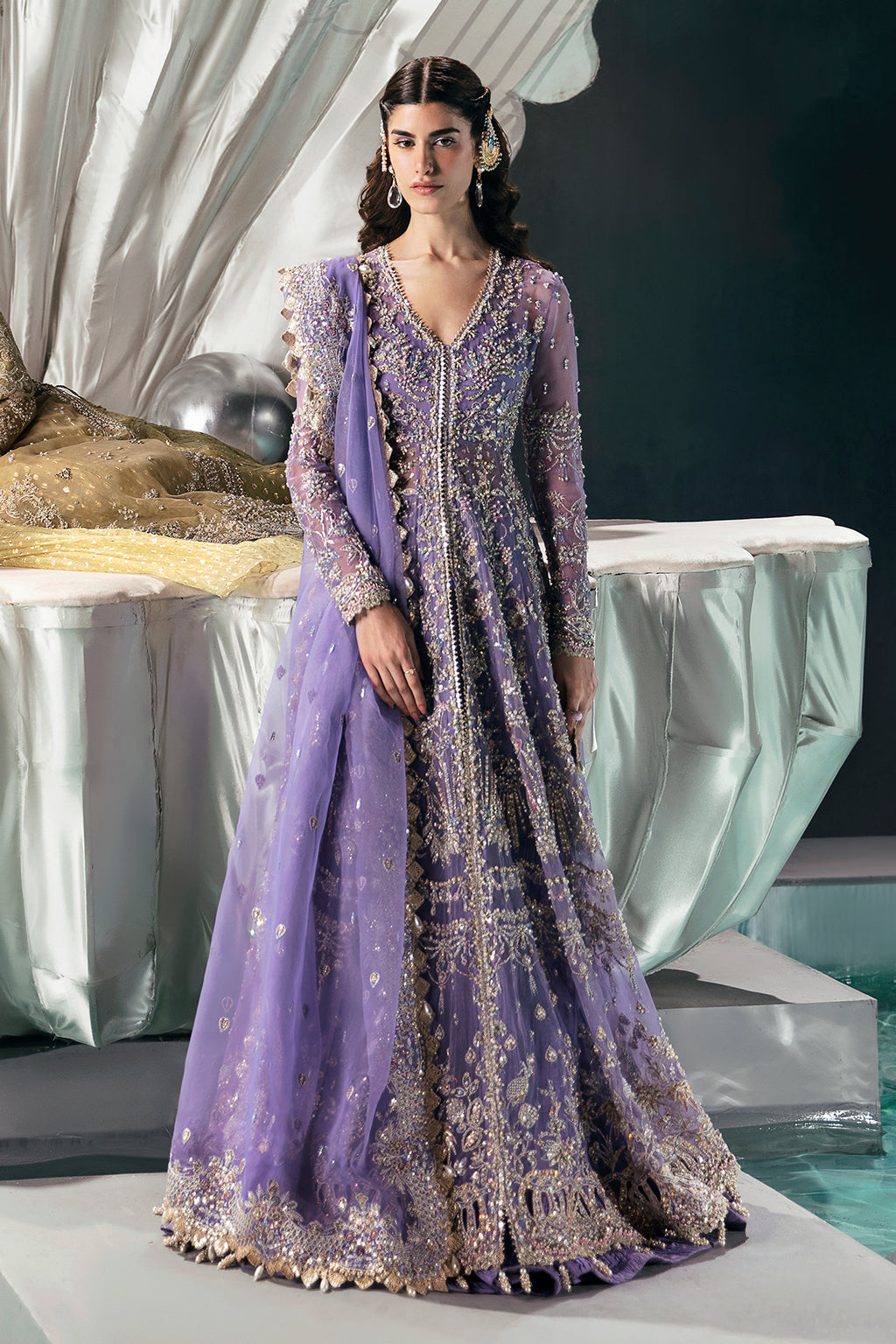 Afrozeh Eloah Style — Mairaz Lilac Long Frock