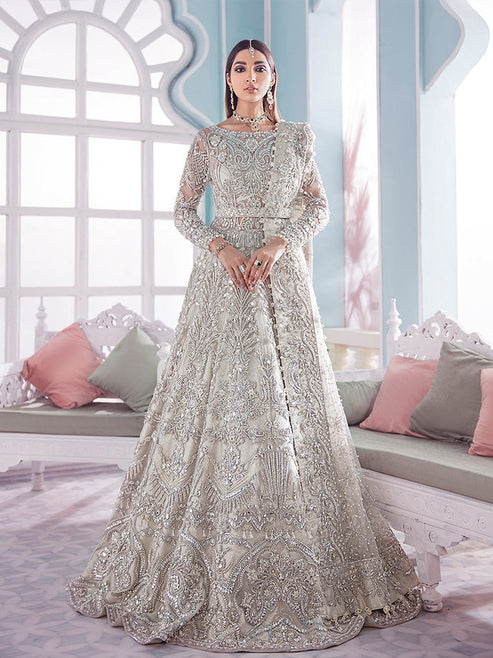 Gulaal Eredita B-4 Style — Mairaz White Lehenga