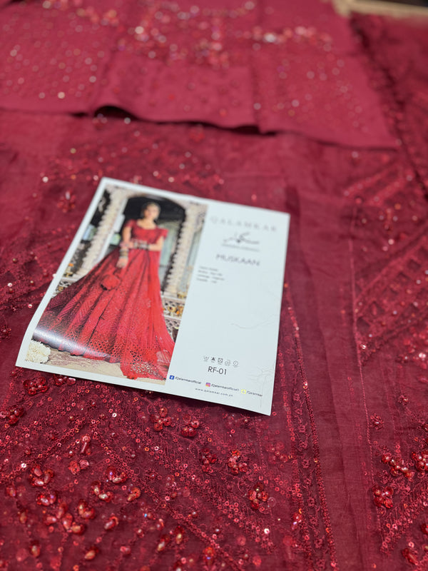 Qalamkar Muskaan RF-01 Style — Mairaz Lehenga