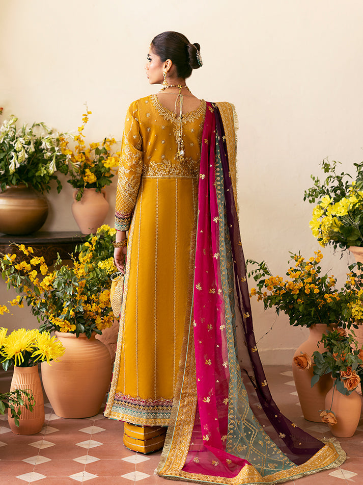 Gulaal Nayaara Style — Mairaz Purple & Green Sharara