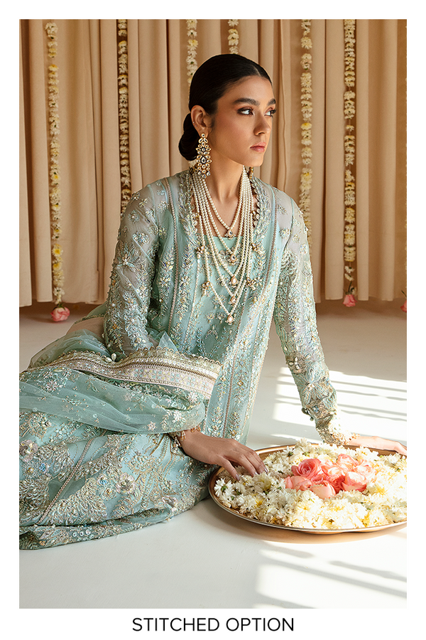 Suffuse Zille Style — Mairaz Mint Blue Three-Piece Suit