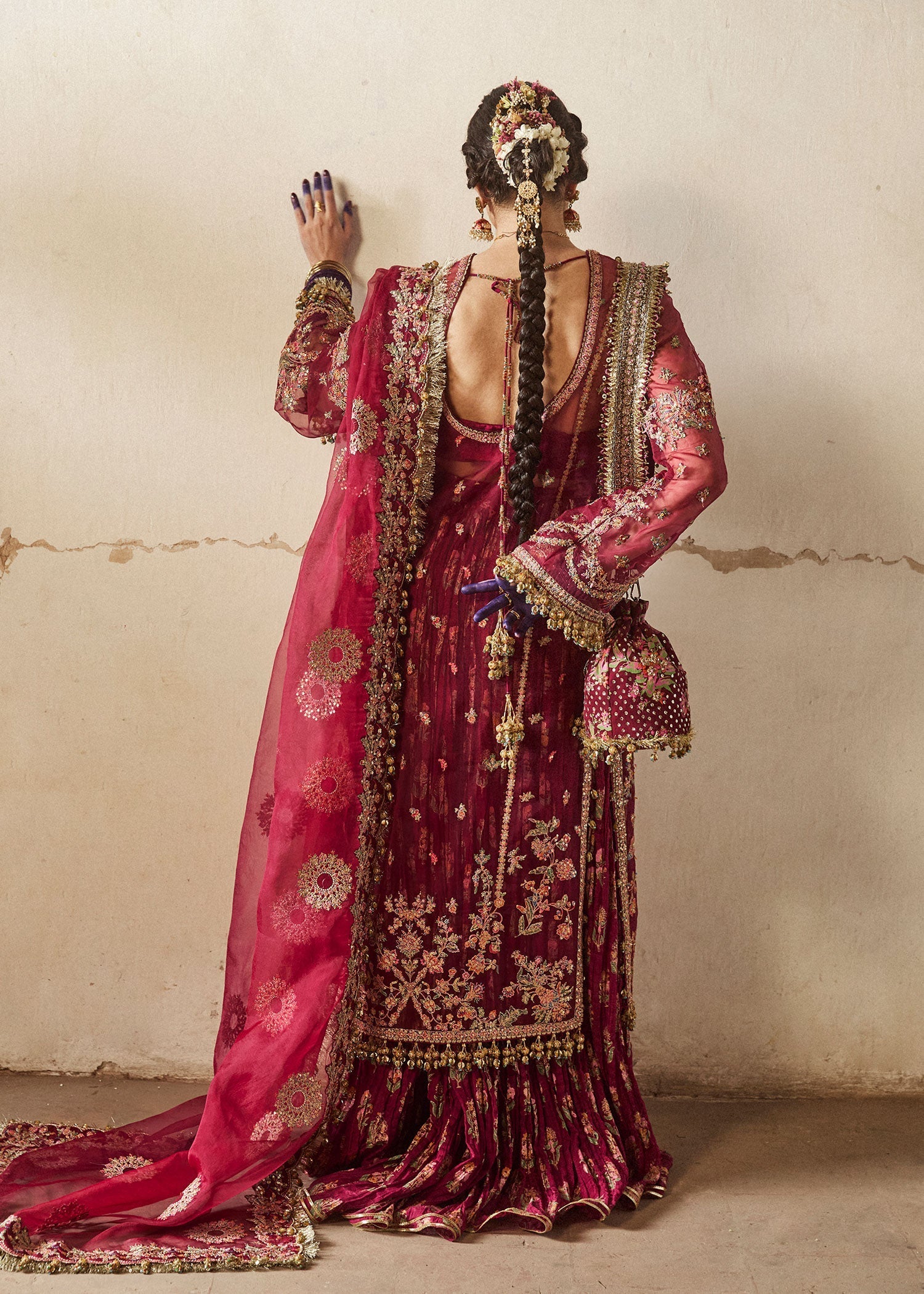 Hussain Rehar Aabni Style — Mairaz Plum Sharara