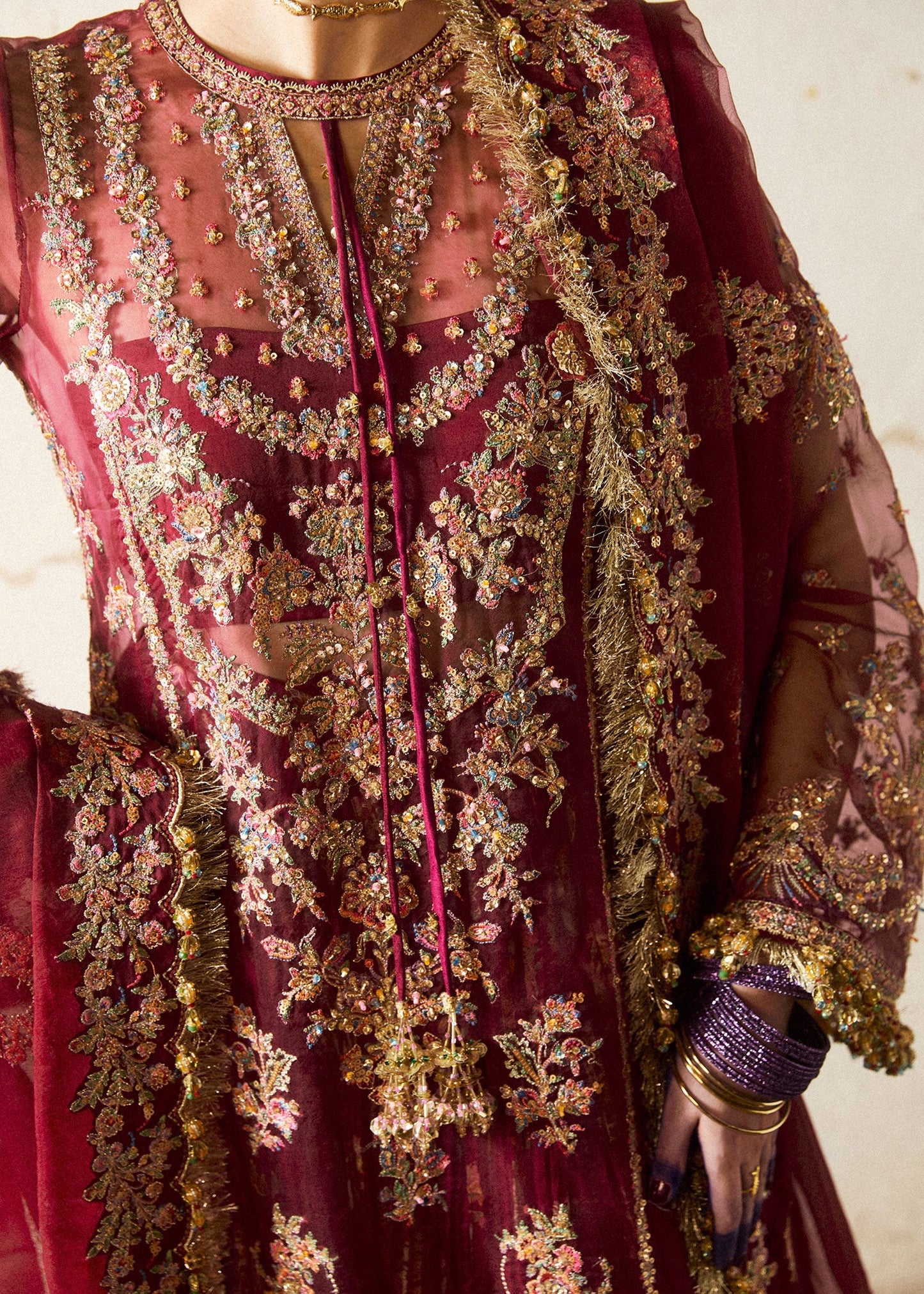Hussain Rehar Aabni Style — Mairaz Plum Sharara