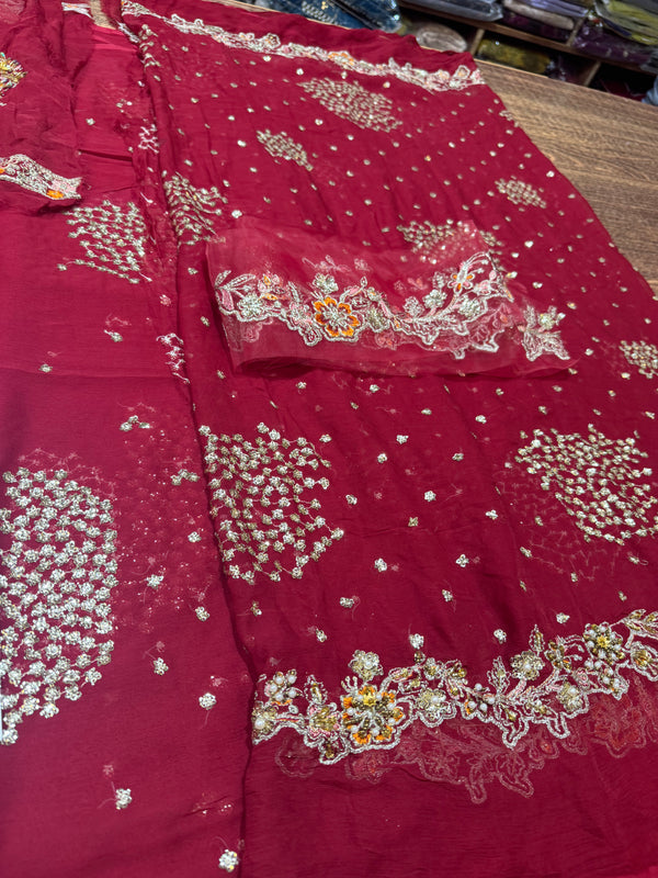 Ahmad Sultan Sablette Style — Mairaz Red & Gold Bridal Gown