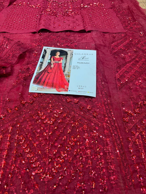 Qalamkar Muskaan RF-01 Style — Mairaz Lehenga