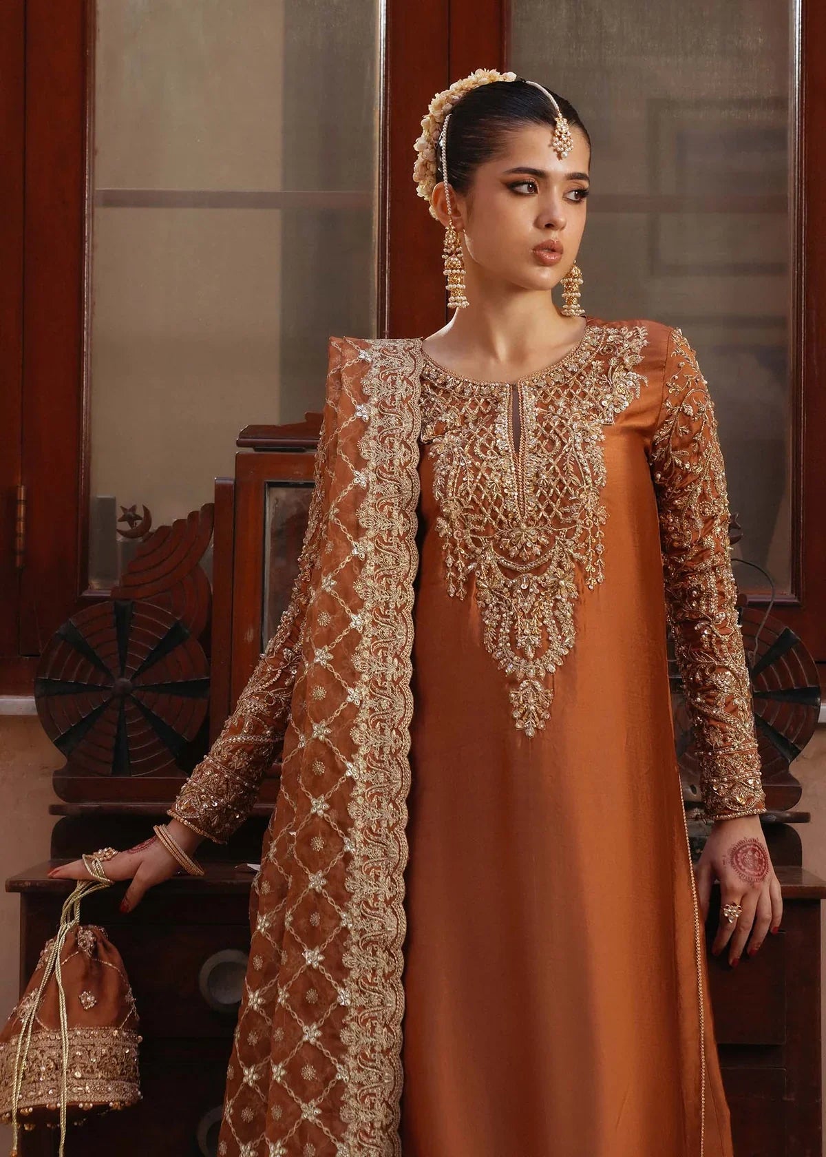 Zulekha Style — Mairaz Golden Mocha Three-Piece Suit