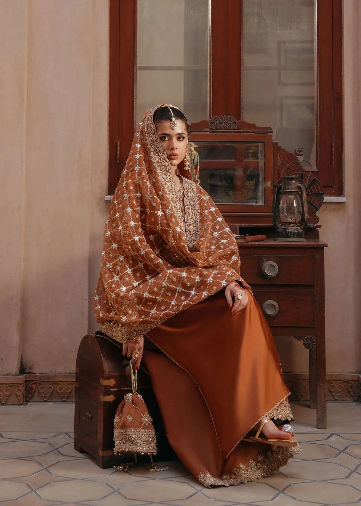 Zulekha Style — Mairaz Golden Mocha Three-Piece Suit