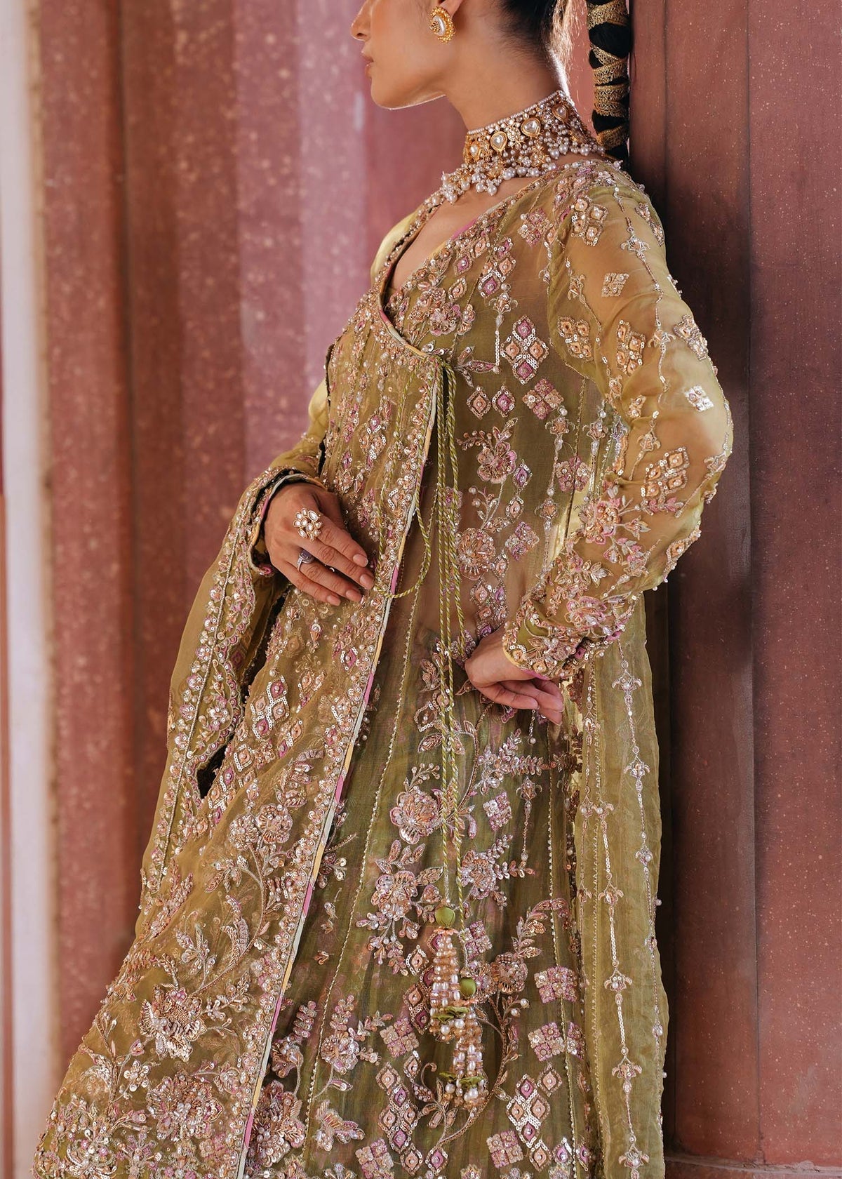 Kanwal Malik Amal Style — Mairaz Olive Green Sharara