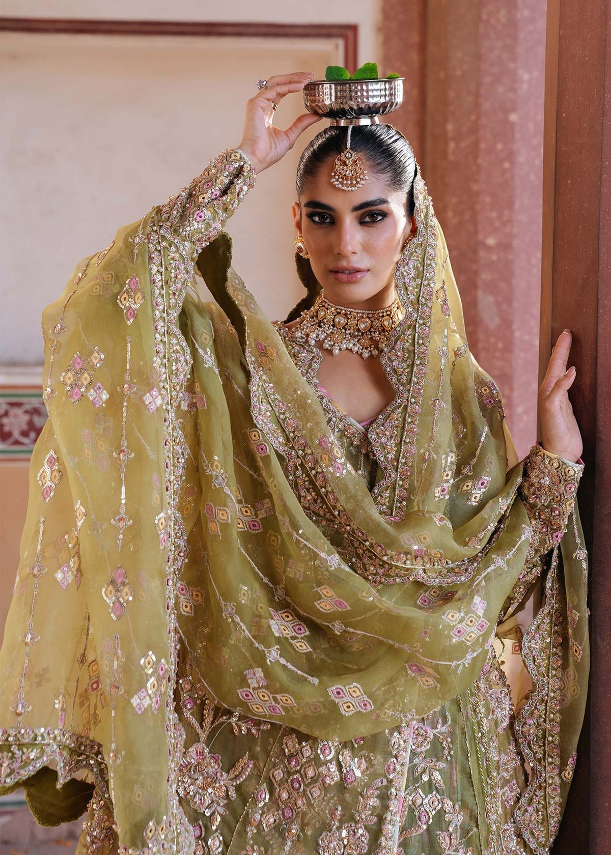 Kanwal Malik Amal Style — Mairaz Olive Green Sharara