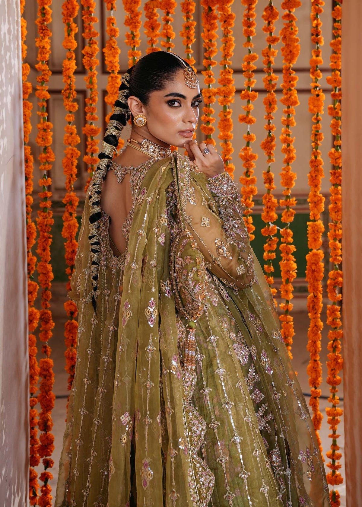 Kanwal Malik Amal Style — Mairaz Olive Green Sharara