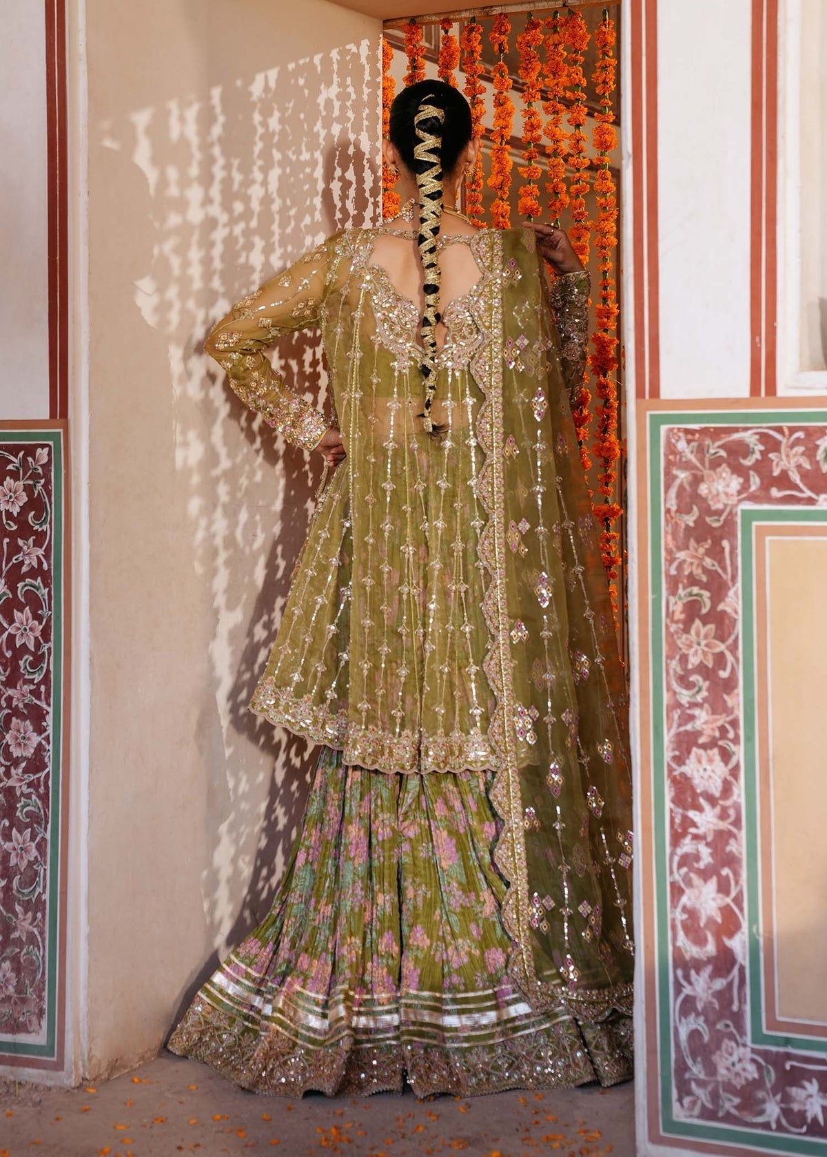 Kanwal Malik Amal Style — Mairaz Olive Green Sharara