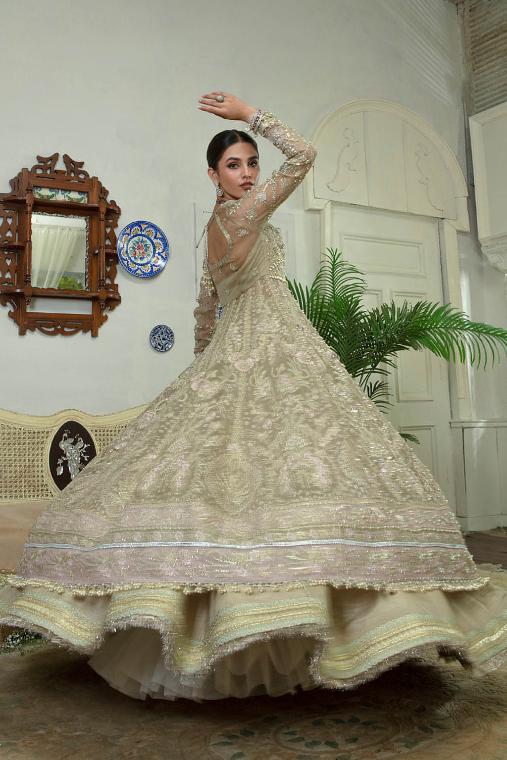 Soraya Royale style — Mairaz beige lehenga reference, view 3 of 8