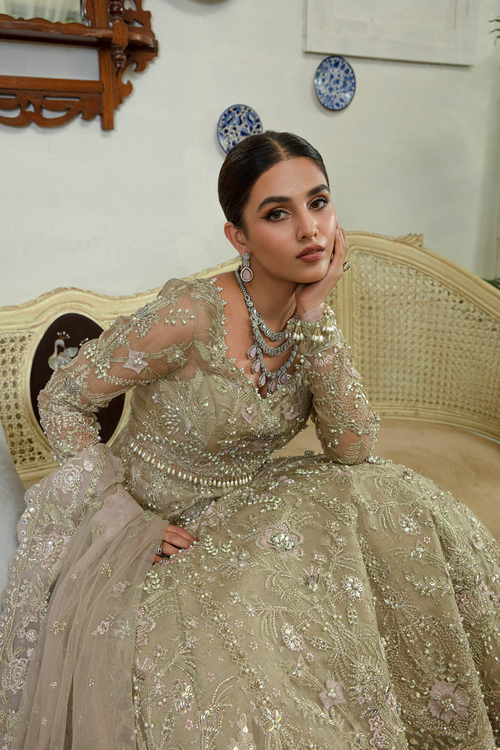 Soraya Royale style — Mairaz beige lehenga reference, view 6 of 8