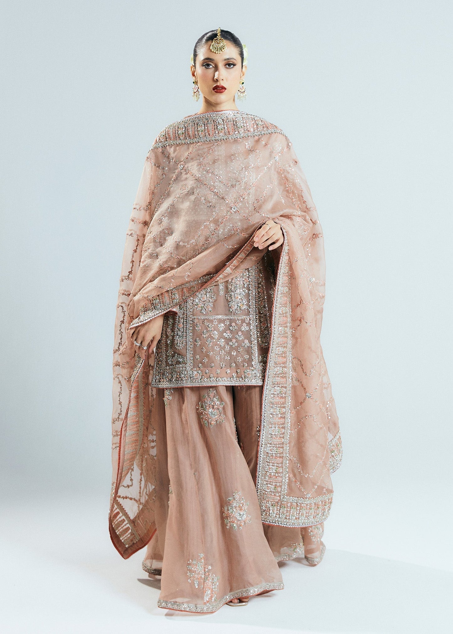 Hussain Rehar Dune Style — Mairaz Nude Sharara