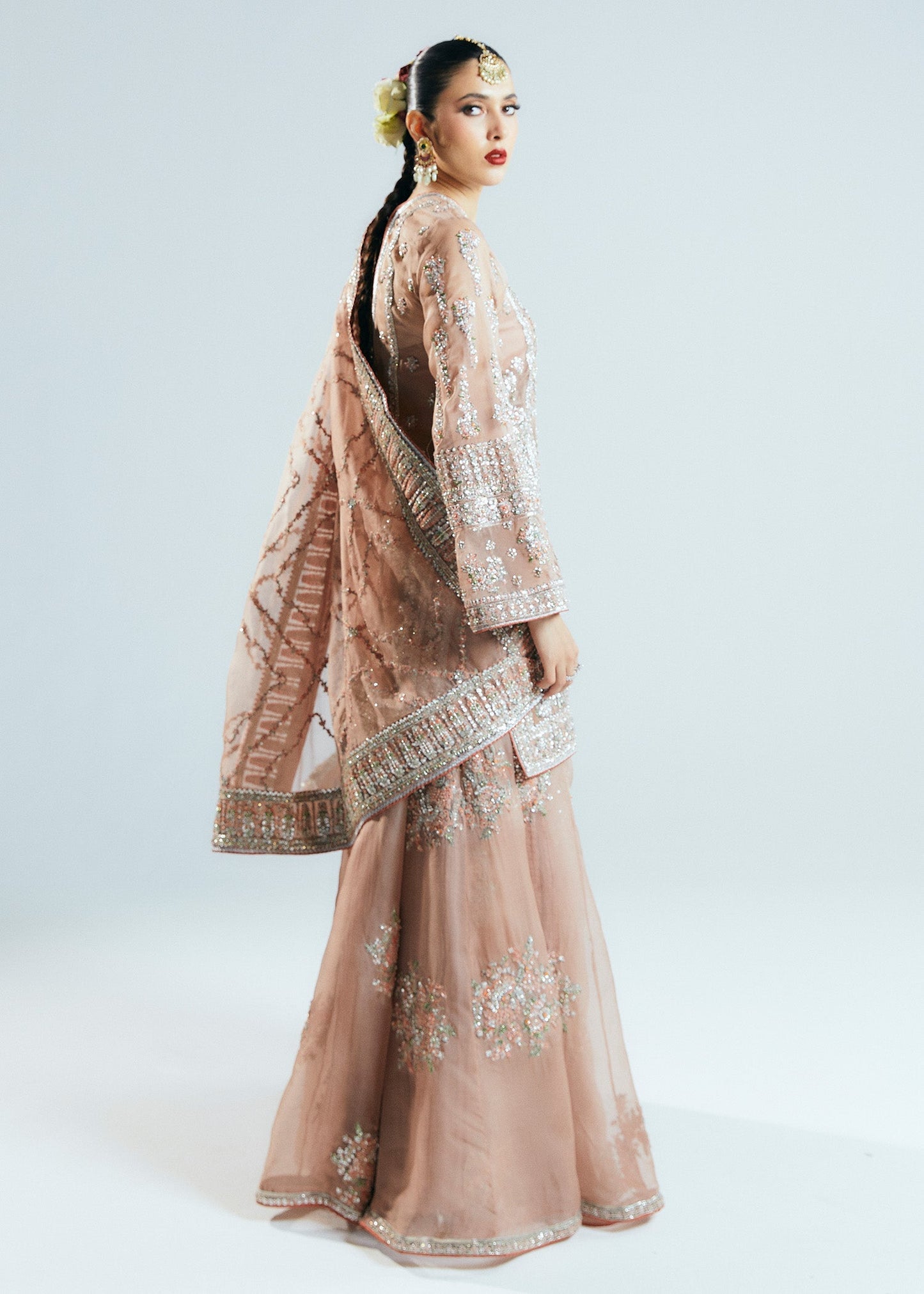 Hussain Rehar Dune Style — Mairaz Nude Sharara