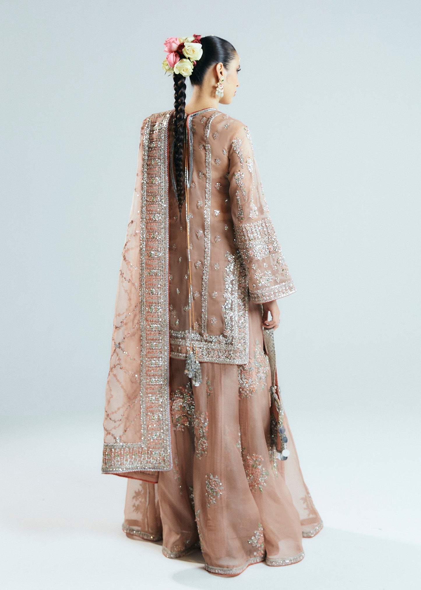 Hussain Rehar Dune Style — Mairaz Nude Sharara