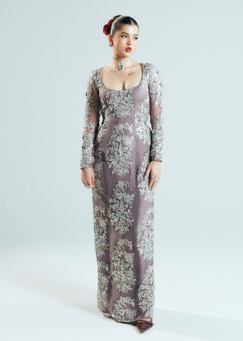 Hussain Rehar Mystic Style — Mairaz Old Lavender Three-Piece Suit