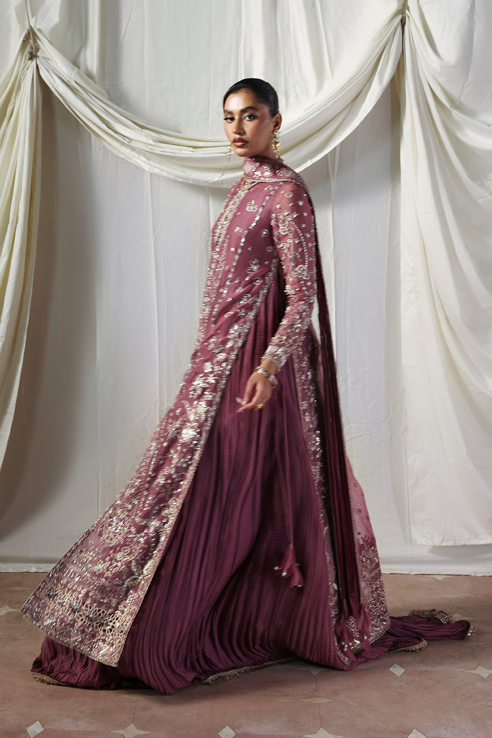 Soraya Isolde Style — Mairaz Mauve Three-Piece Suit