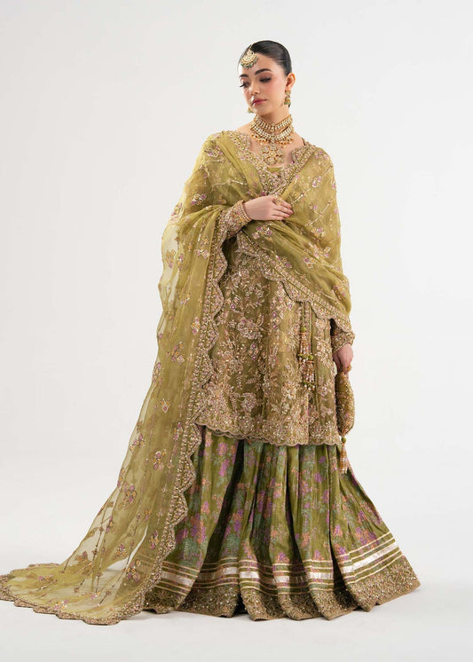 Kanwal Malik Amal Style — Mairaz Olive Green Sharara