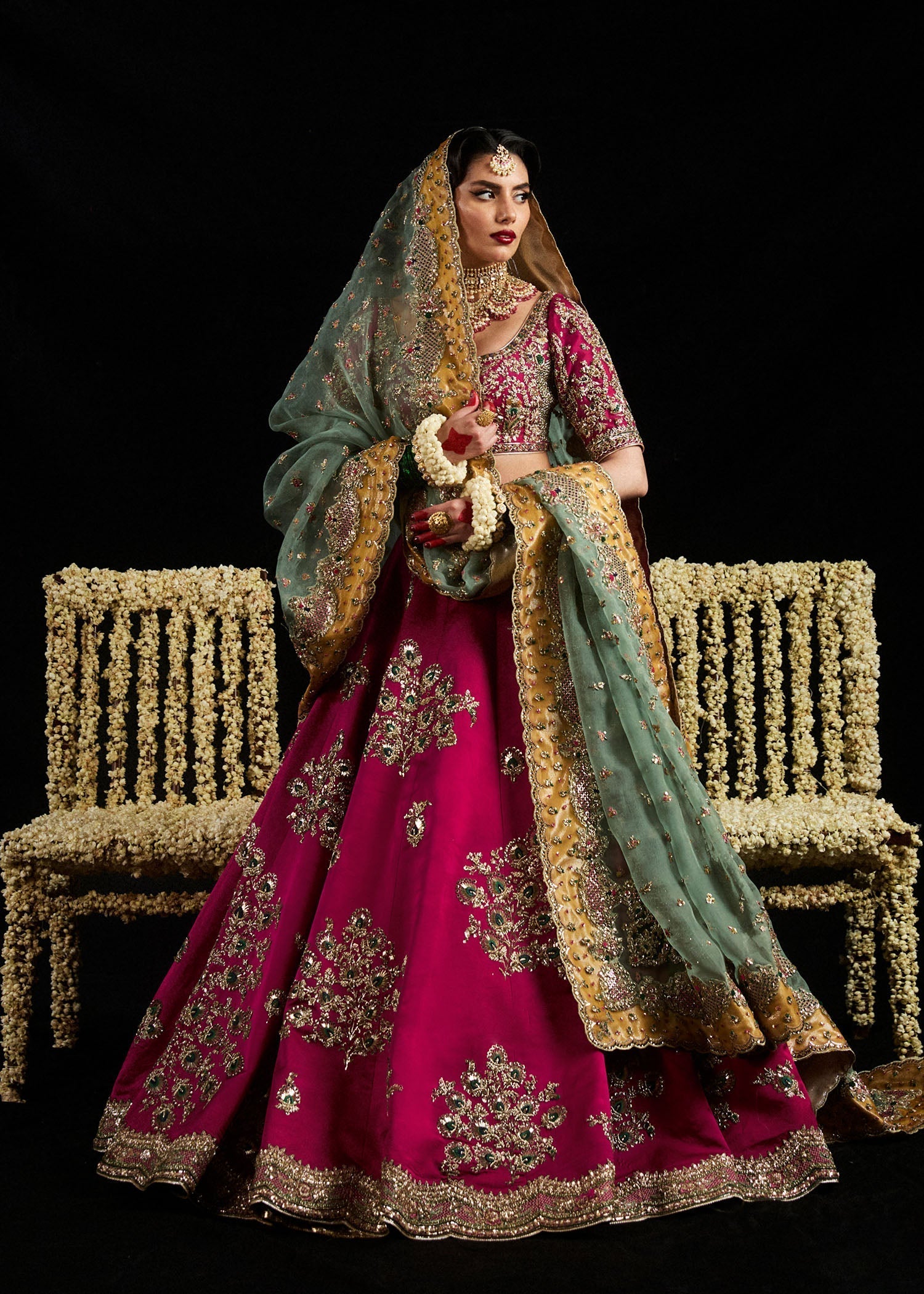 Hussain Rehar Laal style full bridal lehenga reference