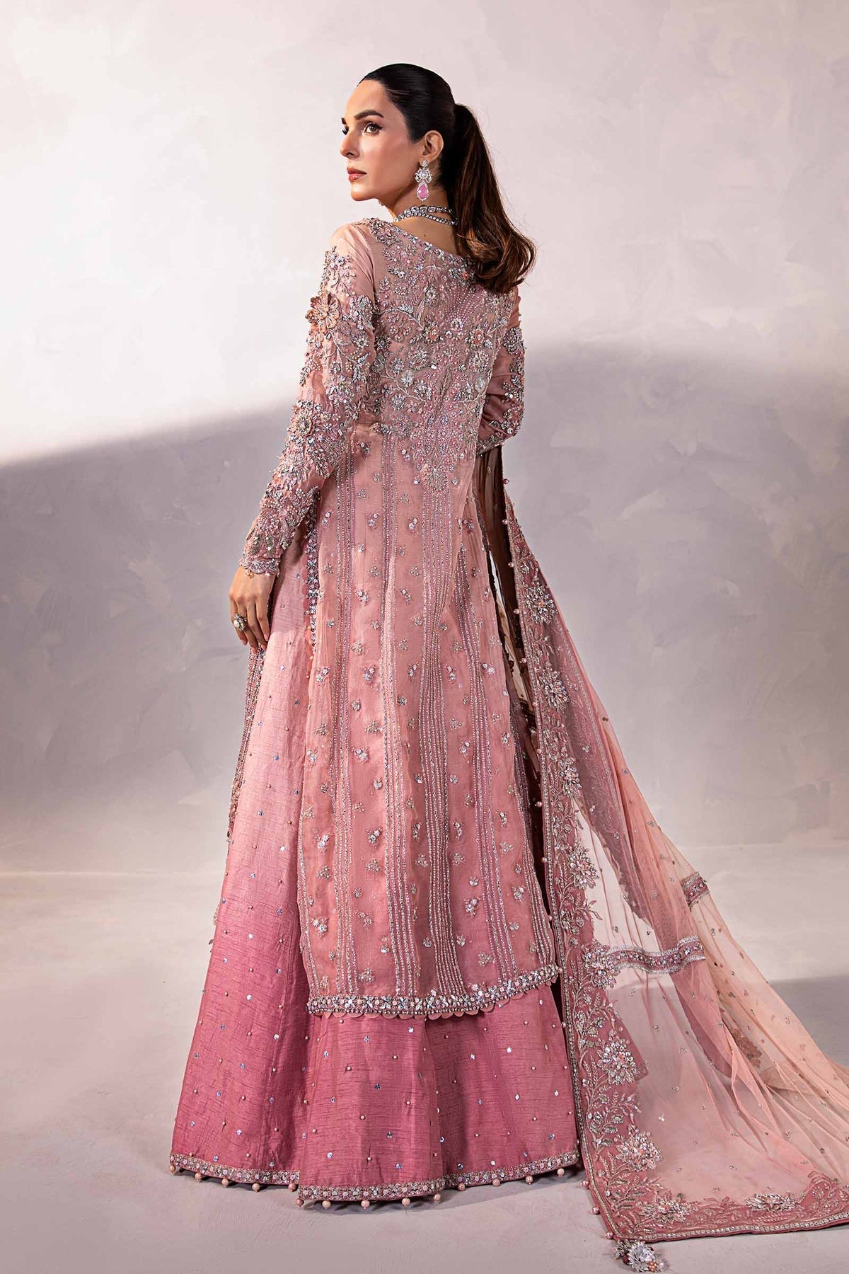 Maria B Resmin blush pink couture outfit detail