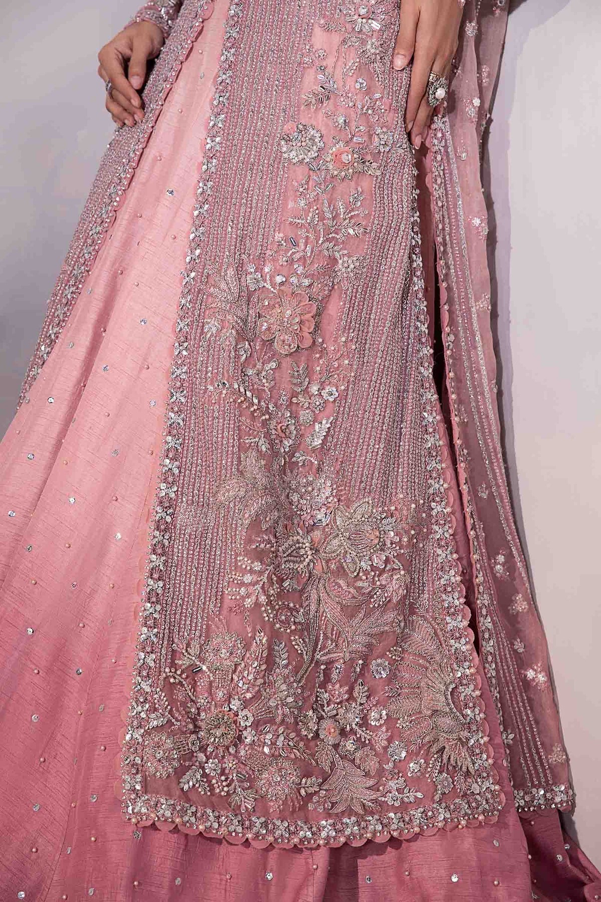 Maria B Resmin blush pink couture outfit detail