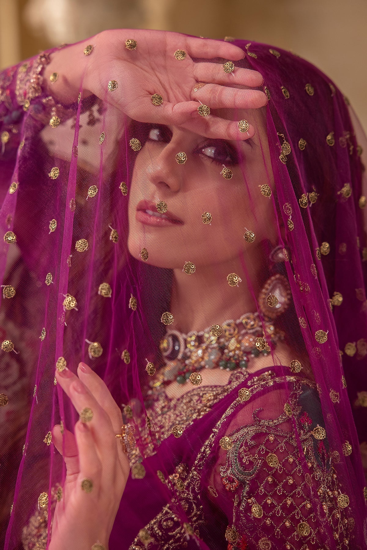 Charizma Dastan-e-Jashan DJR6-03 magenta outfit view