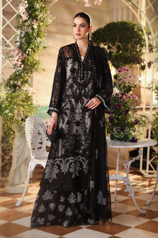 Maria B MPC-26-101 Style — Mairaz Black Three-Piece Suit
