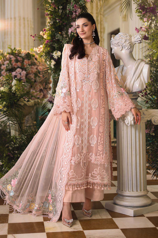 Maria B MPC-26-104 Style — Mairaz Peach Pink Three-Piece Suit