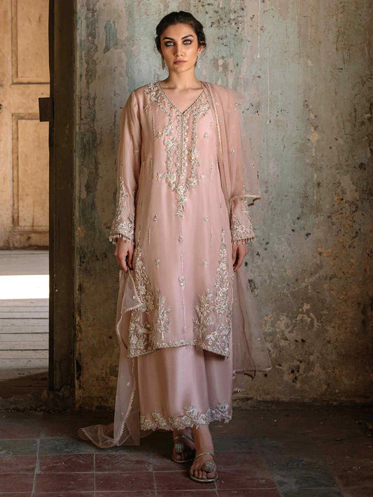 Misha Lakhani Alisha style — Mairaz light pink kurta set reference, view 1 of 4