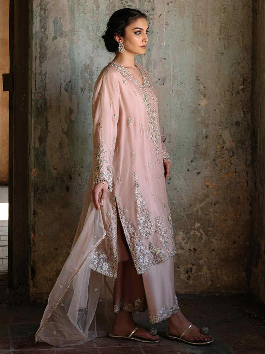 Misha Lakhani Alisha style — Mairaz light pink kurta set reference, view 2 of 4