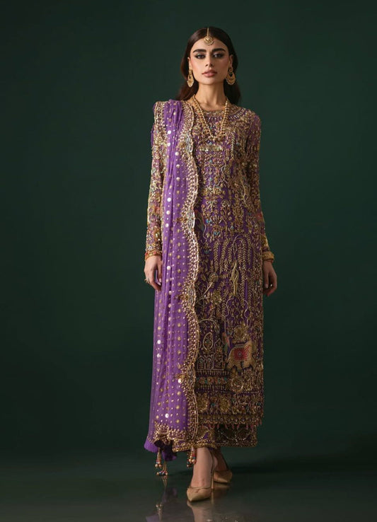 Nomi Ansari Style — Mairaz Purple Lehenga