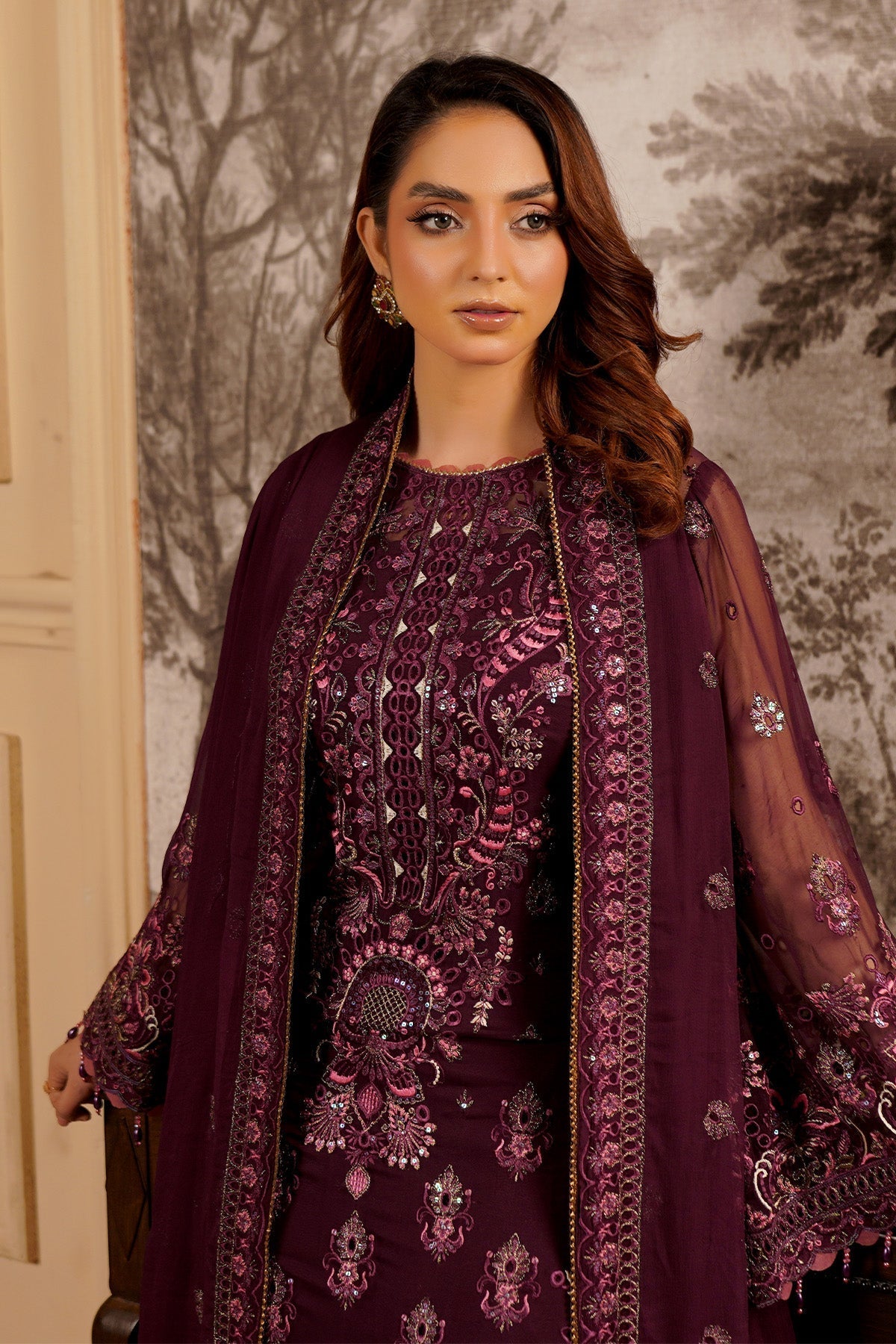 Maryams Nageena-A-1106 Style — Mairaz Three-Piece Suit