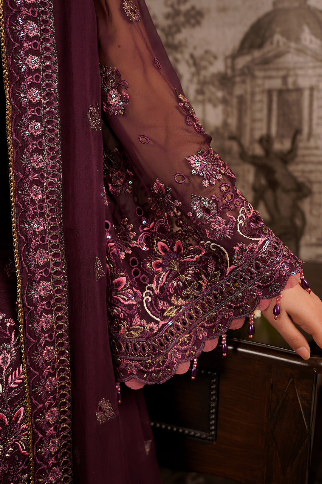 Maryams Nageena-A-1106 Style — Mairaz Three-Piece Suit
