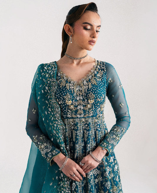Republic Oriane style — Mairaz teal green lehenga reference, view 2 of 5